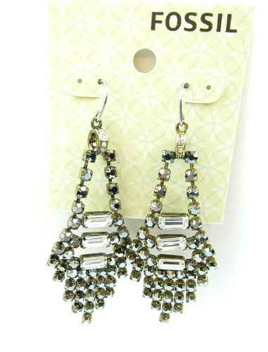 Orecchini lampadario strass