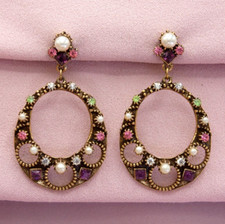 Vintage Gold Large Drop Dangle