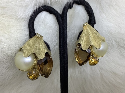Vtg mcm golden topaz - mcm, crystal