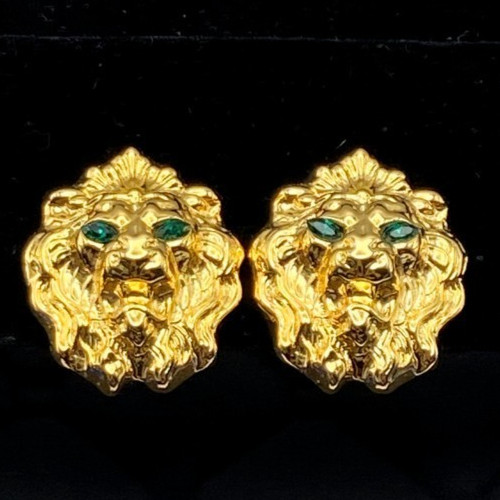 Orecchini clip testa leone - orecchini,